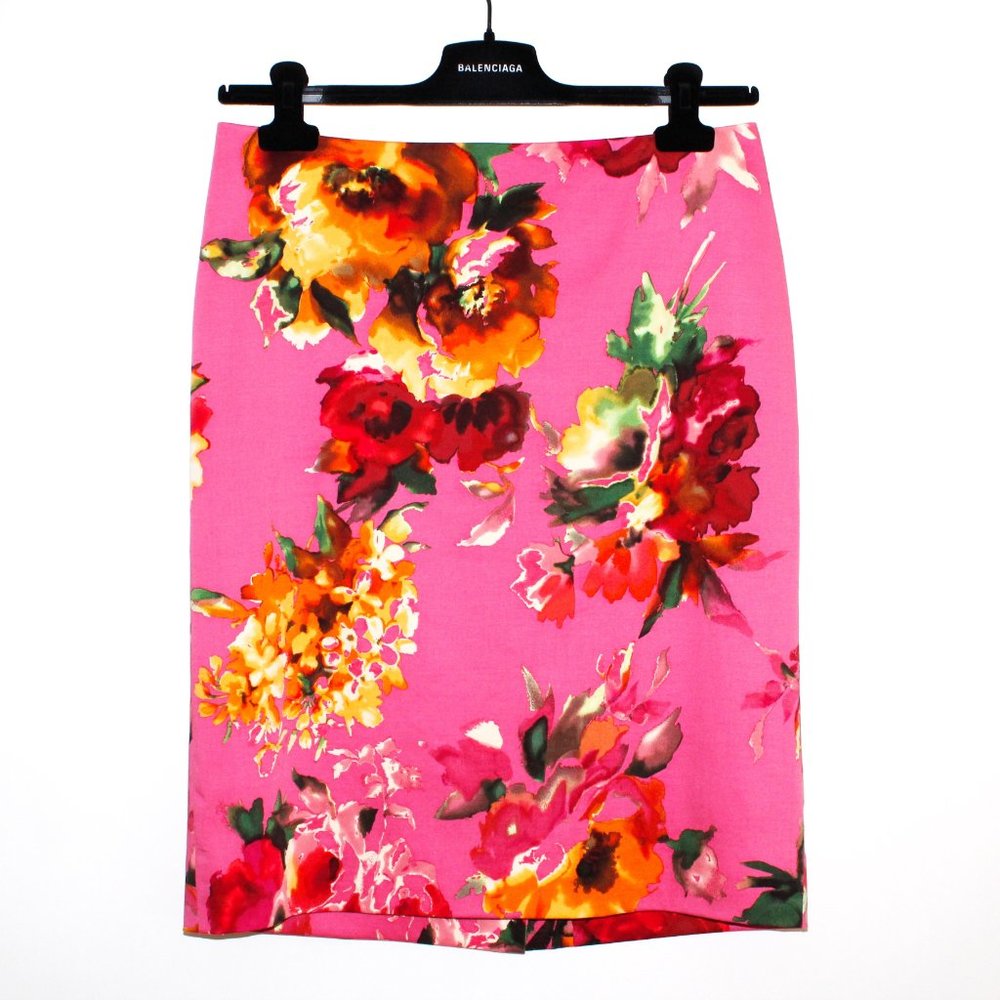 Talbots Floral Print Pencil Skirt